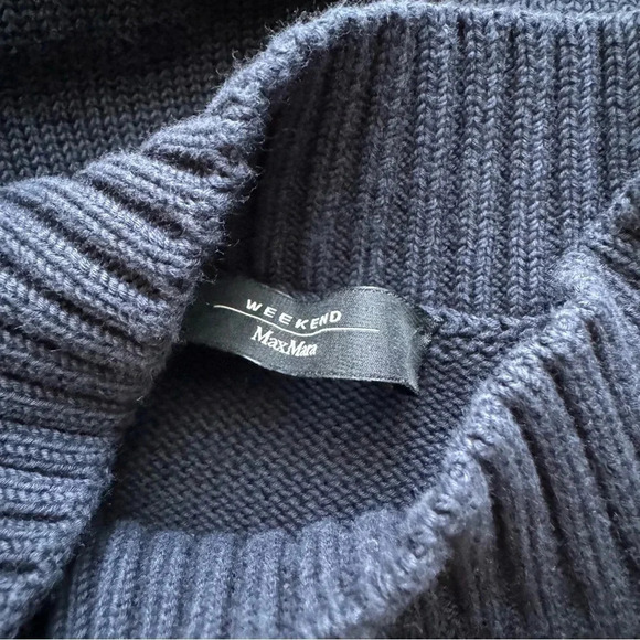 NEW WEEKEND MAX MARA Moresca Crewneck Sweater Navy White Striped Size S - Picture 13 of 16